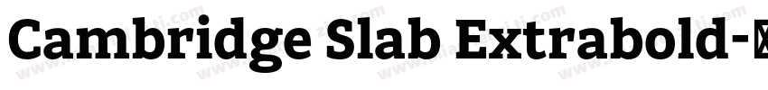 Cambridge Slab Extrabold字体转换